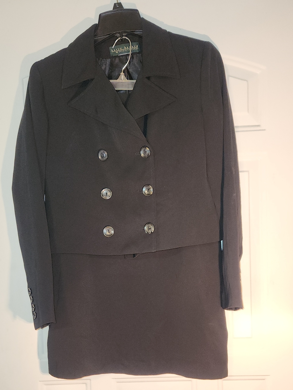 Lauren Ralph Lauren Black Double-Breasted Cropped Blazer
